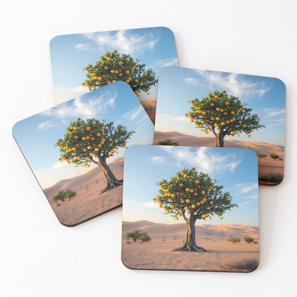 Item preview, Orange Tree in the Desert designed and sold by Peter Kraaibeek | Generative Designs and Car Art.