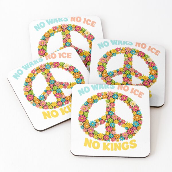 Item preview, No Wars No ICE No Kings, anti‑war activist gift, political statement graphic tee designed and sold by Inkvado.