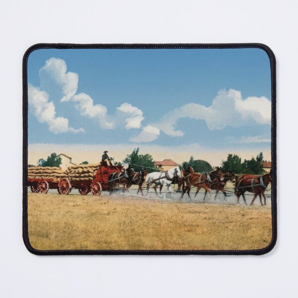 Item preview, Historic Horse Wagon Team San Joaquin Valley California designed and sold by TheSoulOfArt.