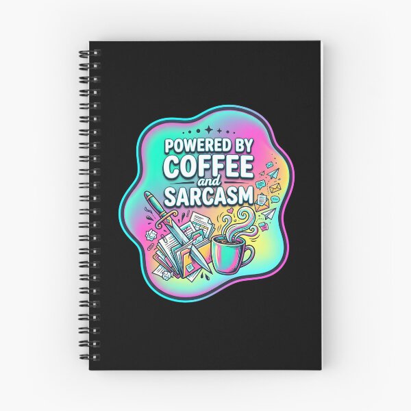 Item preview, Powered by coffee and sarcasm | Administrative assistant designed and sold by SocialStaticz.