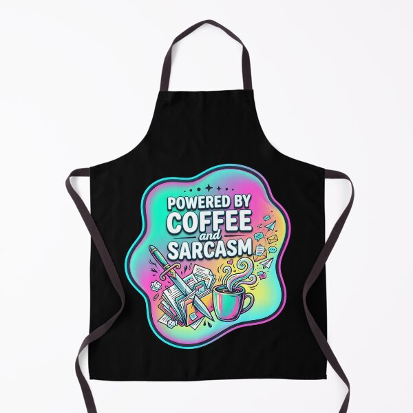 Item preview, Powered by coffee and sarcasm | Administrative assistant designed and sold by SocialStaticz.