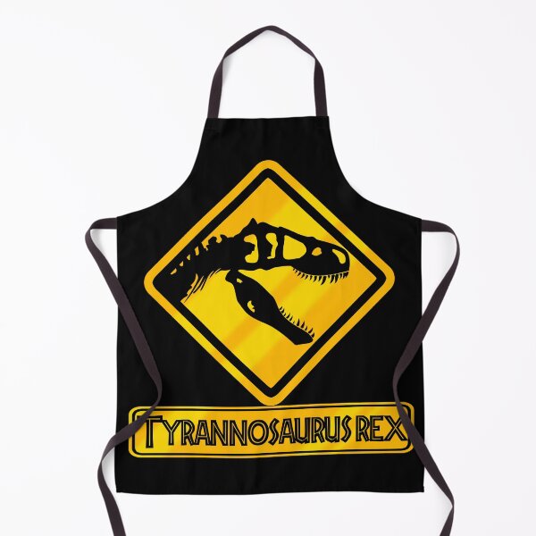 Aperçu de l'œuvre Panneau Attention Tyrannosaurus Rex – Design Signalisation Dinosaure créée et vendue par Grimtech Workshop.