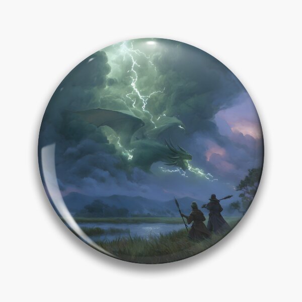 Item preview, Green Dragon Emergence Over Badlands - Fantasy RPG designed and sold by Mission Ready.