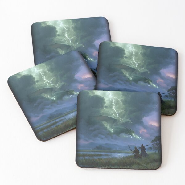 Item preview, Green Dragon Emergence Over Badlands - Fantasy RPG designed and sold by Mission Ready.
