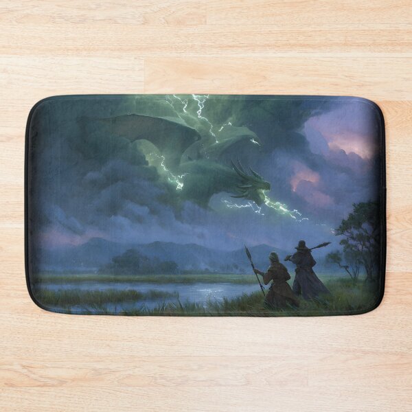 Item preview, Green Dragon Emergence Over Badlands - Fantasy RPG designed and sold by Mission Ready.