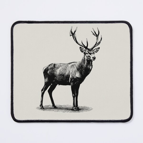 Item preview, Deer Stag Vintage Wildlife Engraving designed and sold by RPrintPulse.