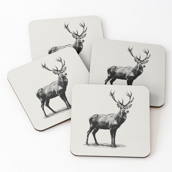Item preview, Deer Stag Vintage Wildlife Engraving designed and sold by RPrintPulse.