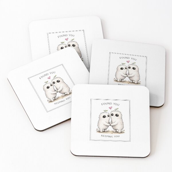 Item preview, Found You, Keeping You – Cute Whimsical Love Creatures Illustration designed and sold by SoftThreatCo .