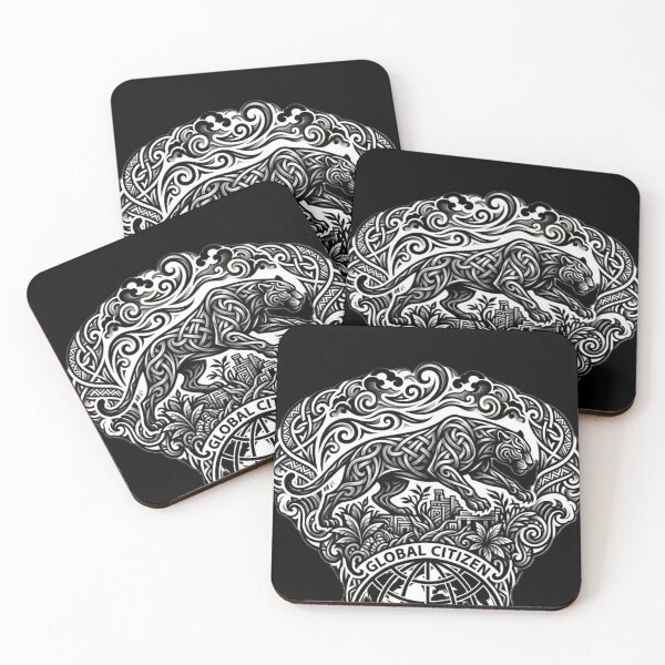 Item preview, Global Citizen Panther Tattoo – Tribal Jungle Blackwork Design designed and sold by EARTH PEOPLE.