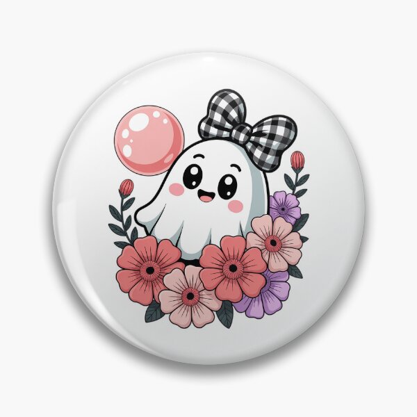 Item preview, Preppy Coquette Cute Boo Ghost with Halloween Blowing Bubble designed and sold by VENOM0RIOT.
