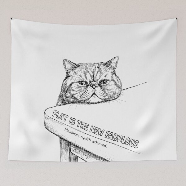 Item preview, The Smushed Face Masterpiece - Exotic Shorthair Cat designed and sold by bapupa.