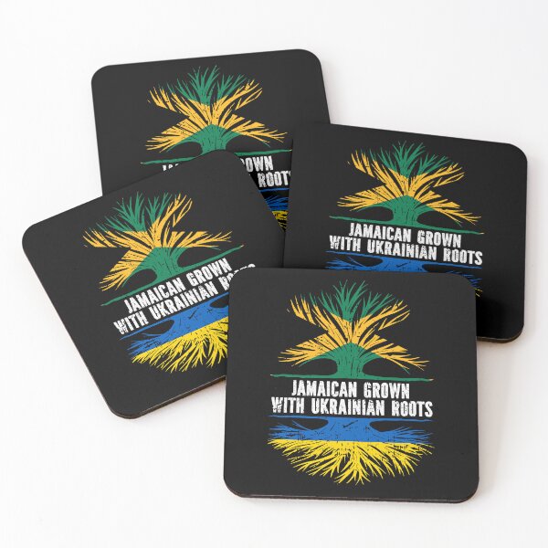 Item preview, Jamaican Grown with Ukrainian Roots Flag designed and sold by CosmoKitsch.