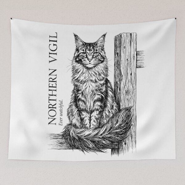 Item preview, Sentinel of the North - Maine Coon Cat designed and sold by bapupa.