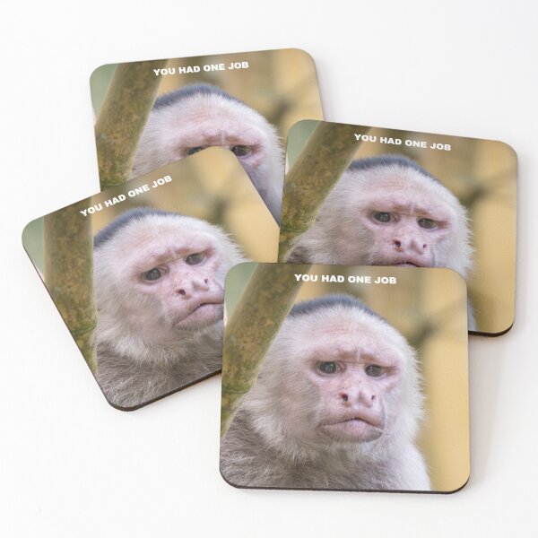 Item preview, You Had One Job Funny Monkey Meme – Relatable Animal Reaction Humor designed and sold by WildFrameNature.
