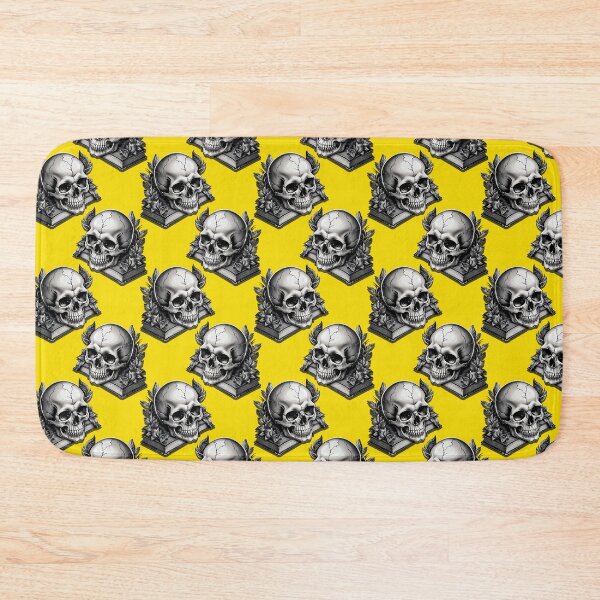 Item preview, Skulls on Books Pattern Design - Yellow  designed and sold by PatternTitan.