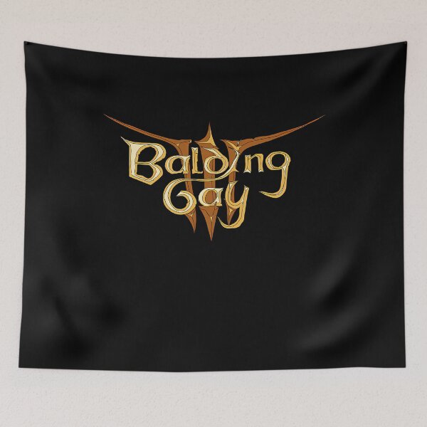 Item preview, Balding Gay (Baldur'S Gate Logo Parody) designed and sold by brookesdavls.