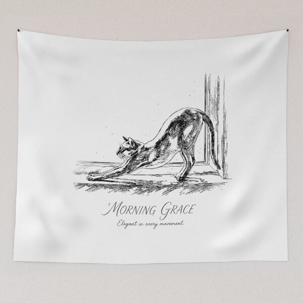 Item preview, A Graceful Stretch - Oriental Shorthair Cat designed and sold by bapupa.