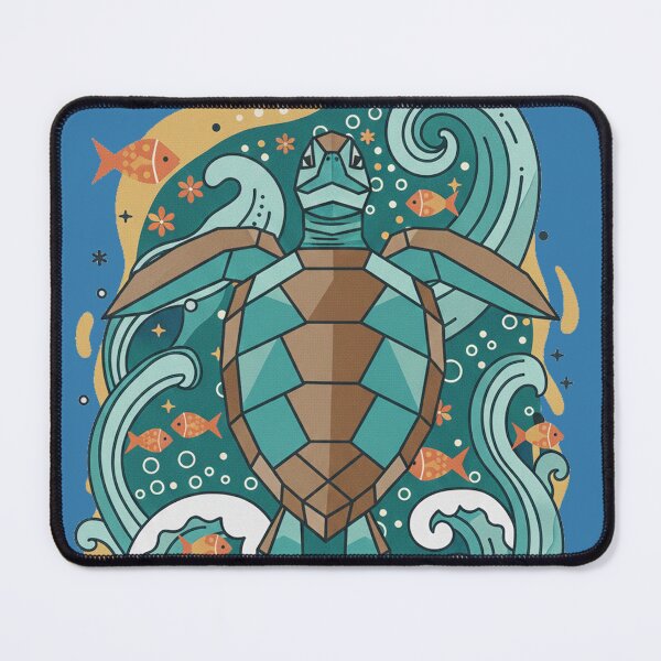 Item preview, Geometric sea turtle - Modern ocean tattoo design designed and sold by DarkNight9.