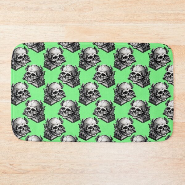 Item preview, Skulls on Books Pattern Design - Green  designed and sold by PatternTitan.