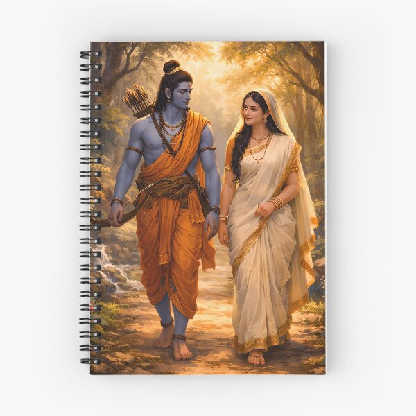 Item preview, Ram Sita Forest Walk | Ramayan Divine Journey Art designed and sold by CosmicLotusArt.