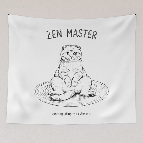 Item preview, Zen Master Fold - Scottish Fold Cat designed and sold by bapupa.