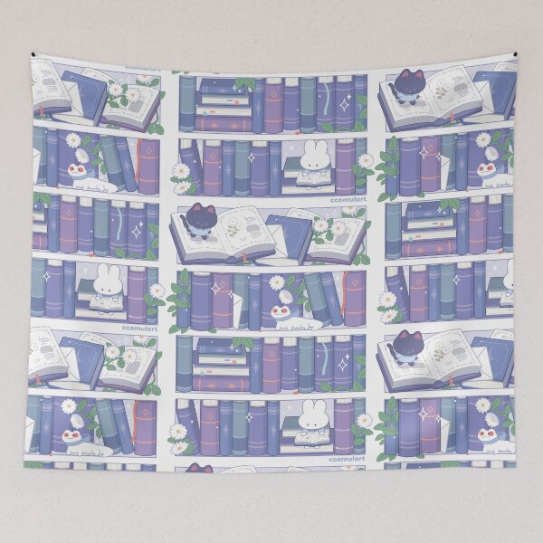 Item preview, Cute friends in the bookshelf designed and sold by bvkim.
