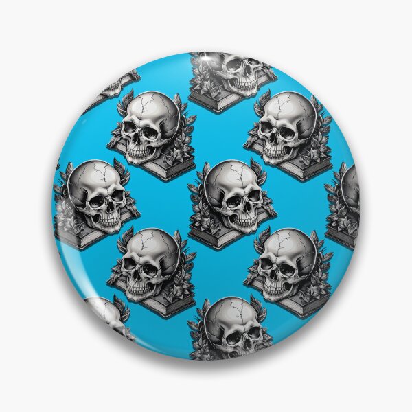 Item preview, Skulls on Books Pattern Design - Blue  designed and sold by PatternTitan.