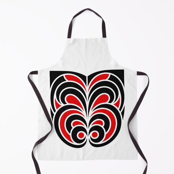 Item preview, Bold Kōwhaiwhai Koru Pattern – Red Black Māori Tribal Symmetry designed and sold by YounexxART.