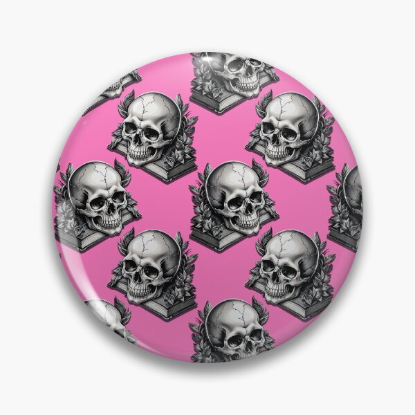 Item preview, Skulls on Books Pattern Design - Pink  designed and sold by PatternTitan.