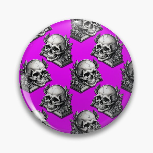 Item preview, Skulls on Books Pattern Design - Purple  designed and sold by PatternTitan.