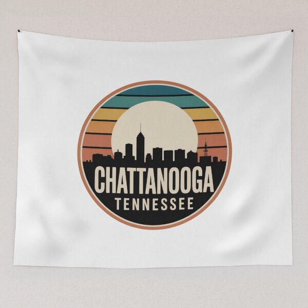 Item preview, Chattanooga Tennessee: Sunset Skyline Large Centered Moon designed and sold by CircinusStore.