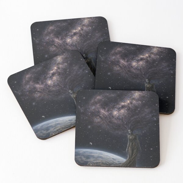 Item preview, Cosmic Dryad Tree Goddess – Mystical Earth Guardian Fantasy Art designed and sold by StarpetalStudio.