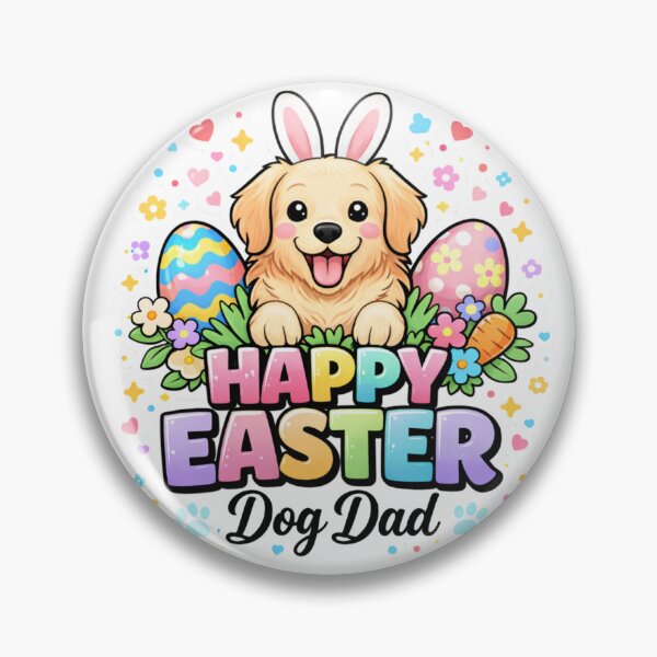 Item preview, Happy Easter Dog Dad Cute Bunny Puppy Pastel Design designed and sold by MoosElkPL.