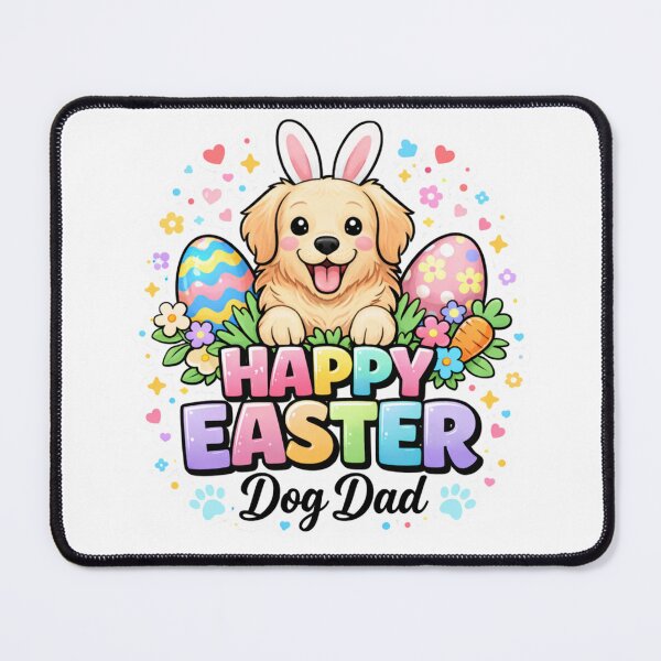 Item preview, Happy Easter Dog Dad Cute Bunny Puppy Pastel Design designed and sold by MoosElkPL.