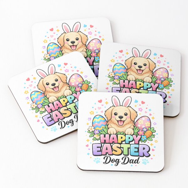 Item preview, Happy Easter Dog Dad Cute Bunny Puppy Pastel Design designed and sold by MoosElkPL.