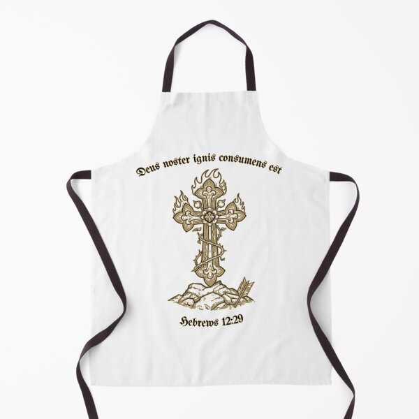 Item preview, Deus Noster Ignis Consumens Est Cross Vintage Christian Design Hebrews 12:29 designed and sold by Love Christ Live Life.