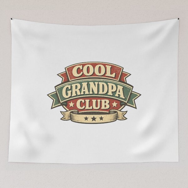 Item preview, Cool Grandpa Club - Vintage Retro Badge Design designed and sold by MKreative Studio.
