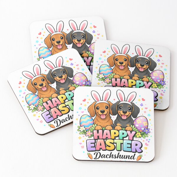 Item preview, Happy Easter Dachshund Cute Bunny Dog Pastel Design designed and sold by MoosElkPL.