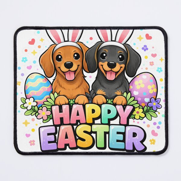 Item preview, Happy Easter Dachshund Cute Bunny Dog Pastel Design designed and sold by MoosElkPL.