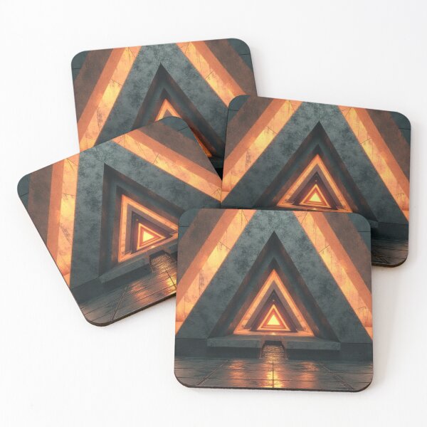 Item preview, Symmetrical tunnel made of triangles with a glowing end designed and sold by Mianku | Für das Leben.
