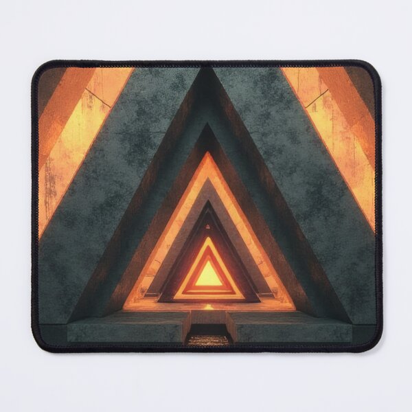 Item preview, Symmetrical tunnel made of triangles with a glowing end designed and sold by Mianku | Für das Leben.