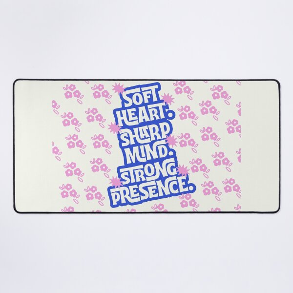 Item preview, Soft Heart Sharp Mind Strong Presence – Bold Colorful Feminine Typography designed and sold by Magic Love Art Print.