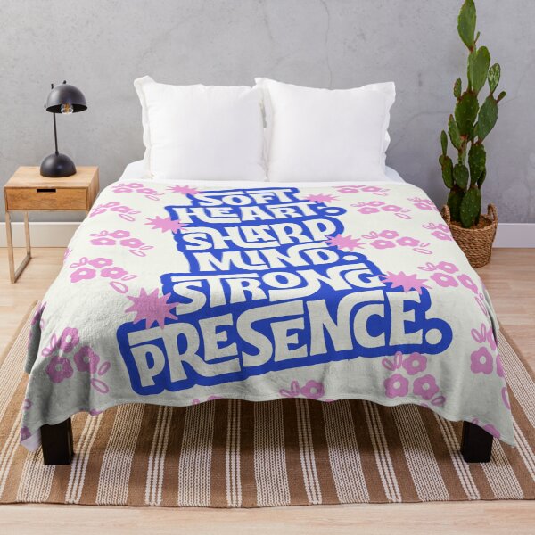 Item preview, Soft Heart Sharp Mind Strong Presence – Bold Colorful Feminine Typography designed and sold by Magic Love Art Print.