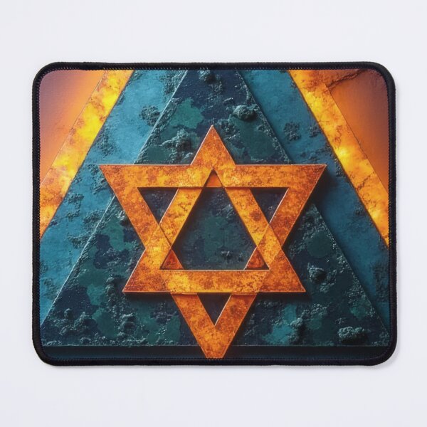 Item preview, Abstract triangular composition with Star of David lights designed and sold by Mianku | Für das Leben.