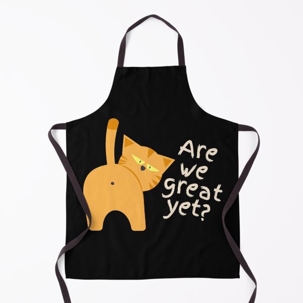 Item preview, Anti Trump Sarcastic Funny Cat Are We Great Yet Quote on Black designed and sold by Artycom.