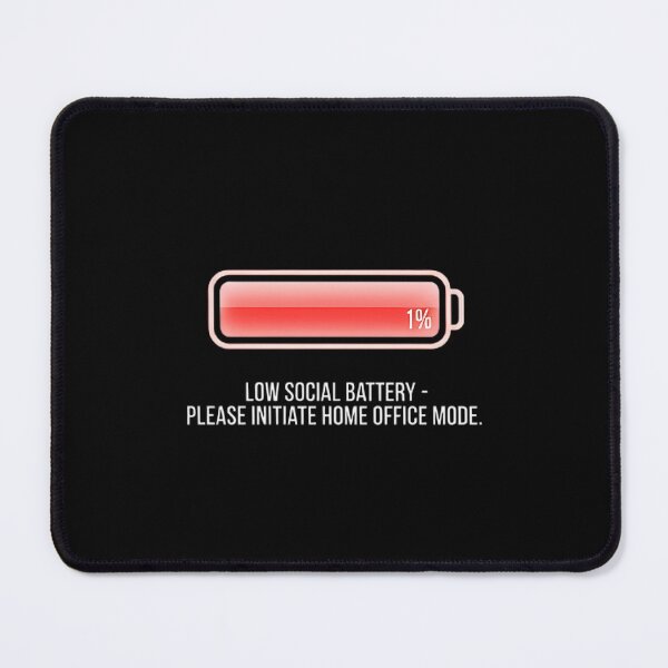 Item preview, Low Social Battery Please Initiate Home Office Mode Humor designed and sold by The Modern Den.