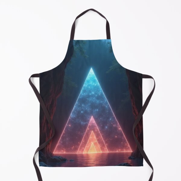 Item preview, Neon triangles in the mystical forest lake designed and sold by Mianku | Für das Leben.