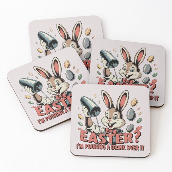 Item preview, Easter? I’m Pouring A Drink Over It – Funny Easter Bunny Cocktail Design designed and sold by Art-Arcade6.