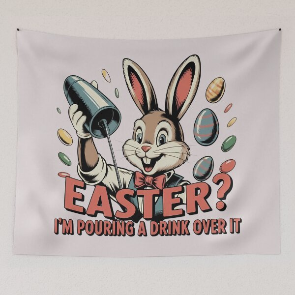 Item preview, Easter? I’m Pouring A Drink Over It – Funny Easter Bunny Cocktail Design designed and sold by Art-Arcade6.