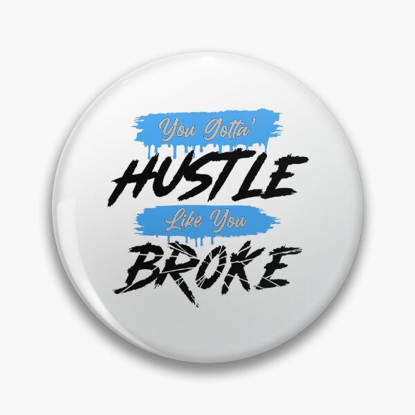 Item preview, HUSTLE BROKE! To Match Jordan 14 Black and University Blue, Jordan 14 University Blue Matching, 14s Retro Blue Black Match designed and sold by NinMema.
